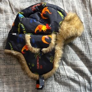 The Children's Place Colorful Dinosaur Hat with Faux Fur